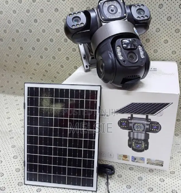 V380 4g Triple Lens Solar PTZ Camera With Ai Human Detection