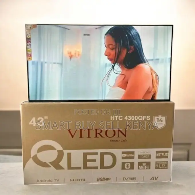 Vitron 43inch Qled Smart Android Frameless Led Tv With Netflix Youtube