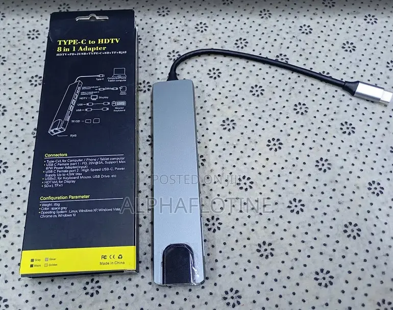 8 Port Type C Adapter Usb C Hub