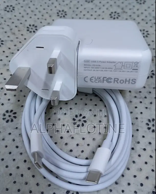 Replacement 61w USB-C Power Adapter for Apple