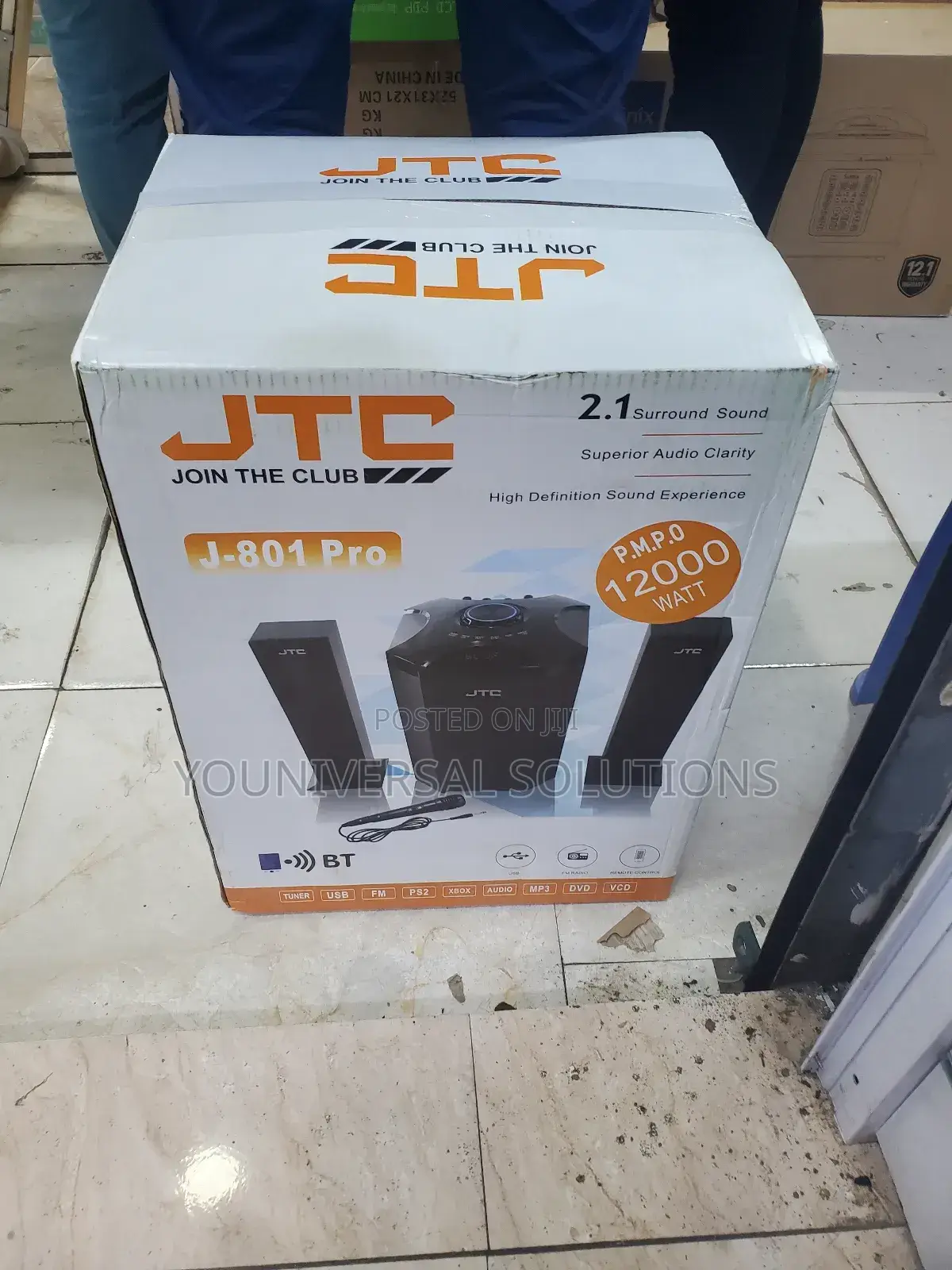 2.1ch JTC Bt/Fm/Usb-12,000w-System