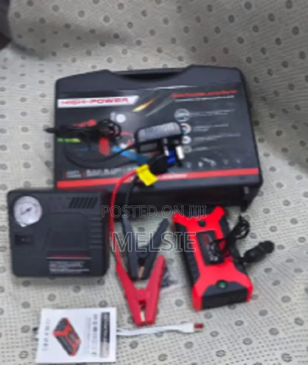 Portable Car Jump Starter Kit With High Voltage Power Bank