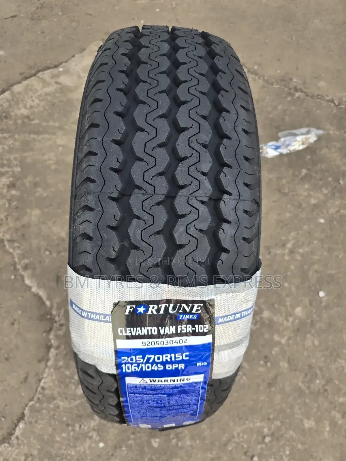205 /70 R15 Fortune Tyres (Commercial) Thailand.