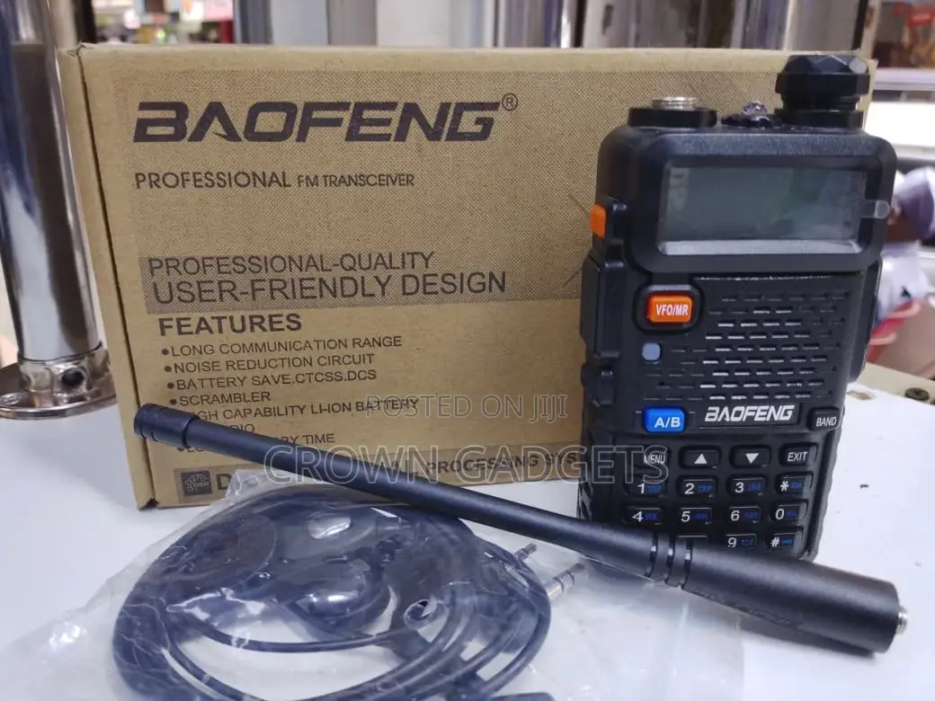 Baofeng Uv-5r Two-Way Radio With Led Flashlight Extended Battery
