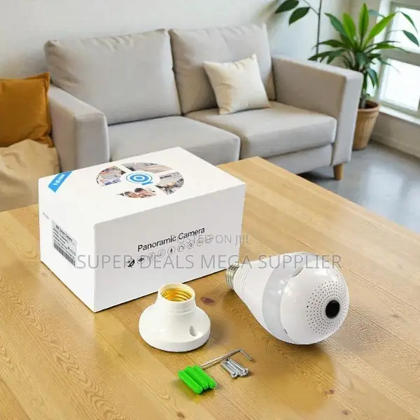 360 Panoramic 1080p Hd Two Way Audio Office Security Wifi Bulb Camera