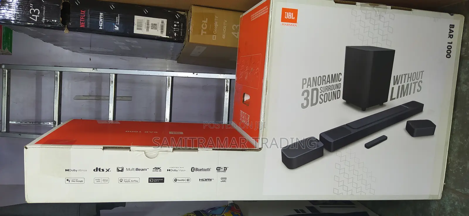 JBL Bar 1000: 7.1.4-Channel Sound Bar, True Dolby Atmos Dts:X, 880w