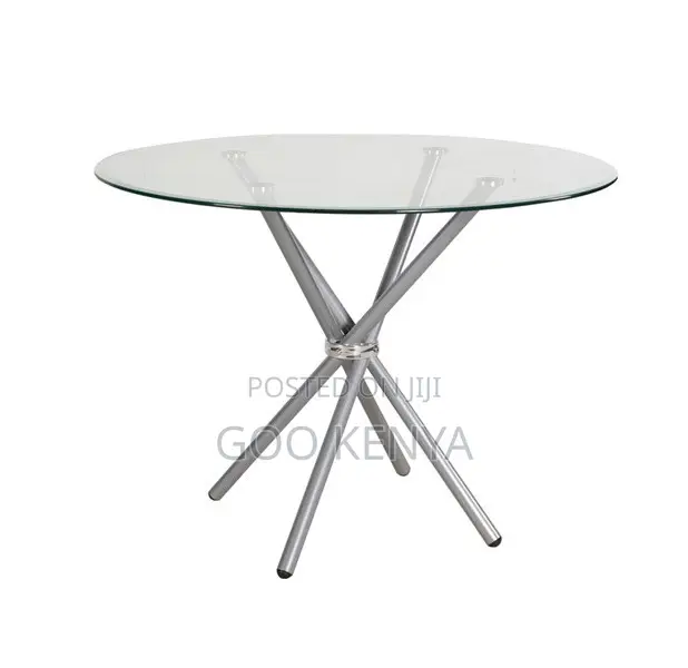 Home Table; Modern Hollow Design Tempered Glass Dining Table