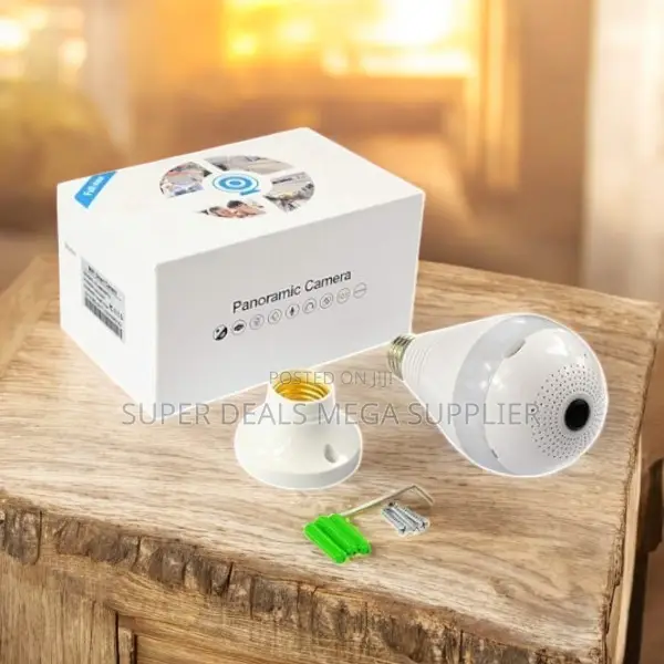 360° Panoramic Smart Home Wifi Bulb Camera 1080p Full Hd Motion Guard