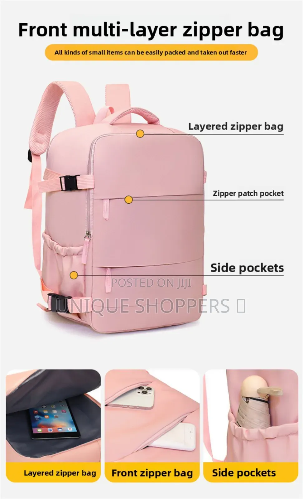 Lightweight Travel Backpack With Laptop Compartment, Suitabl