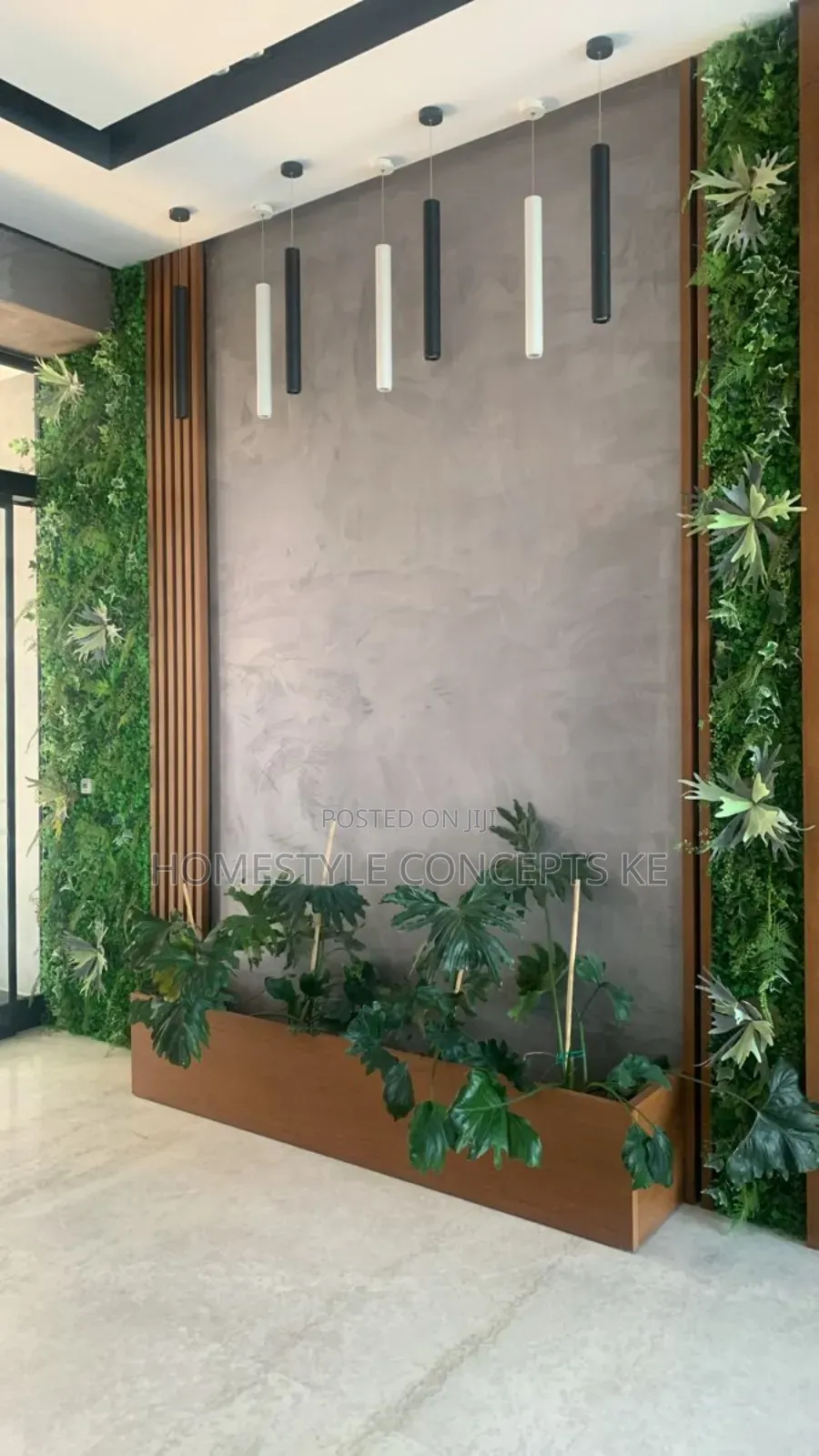 Modern Cool Interior Design Flowers Grass Walls Balcony Office Home