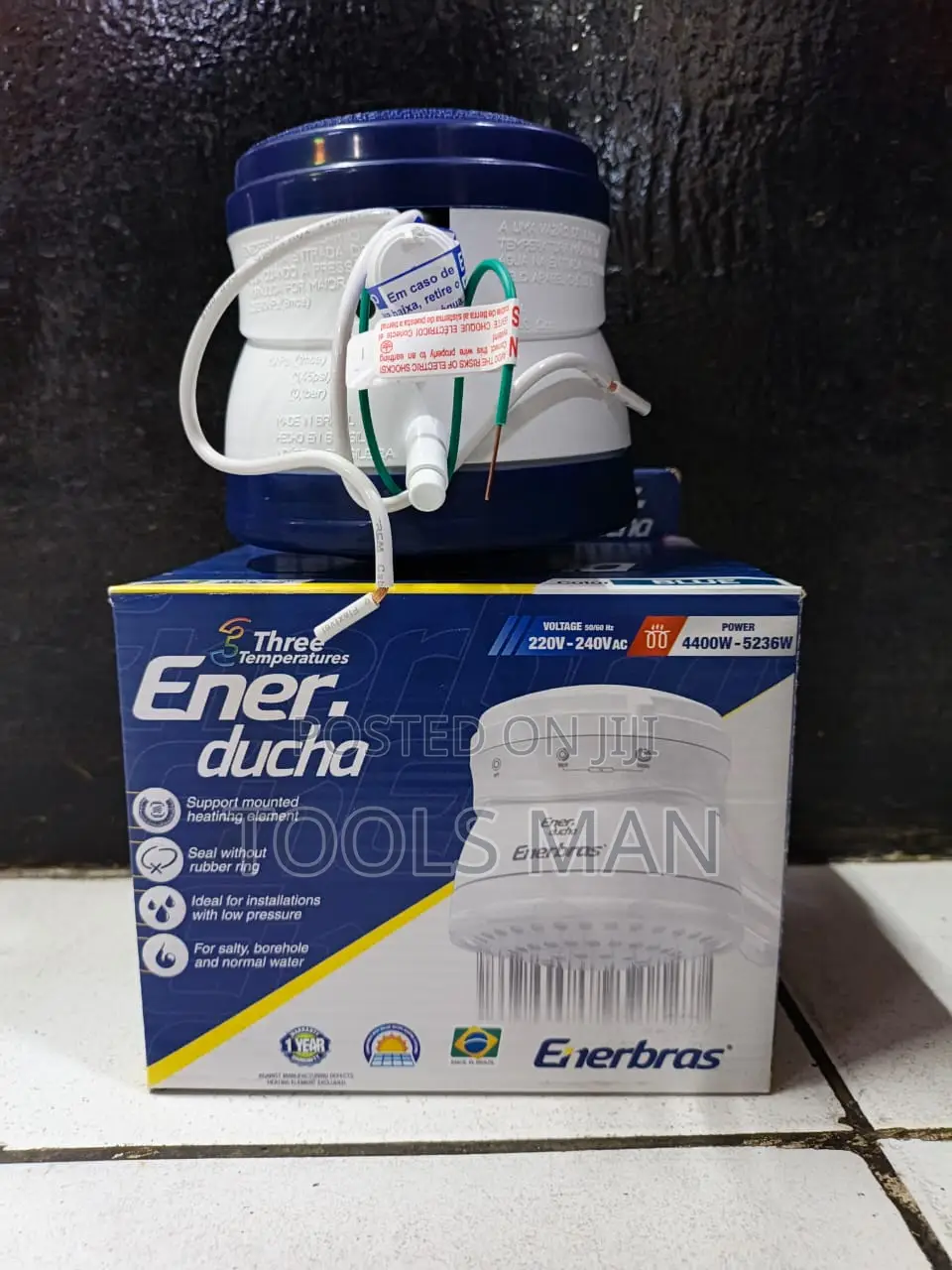 Salty Water Shower Head.3t Enerbras Enerducha.Original for All Water