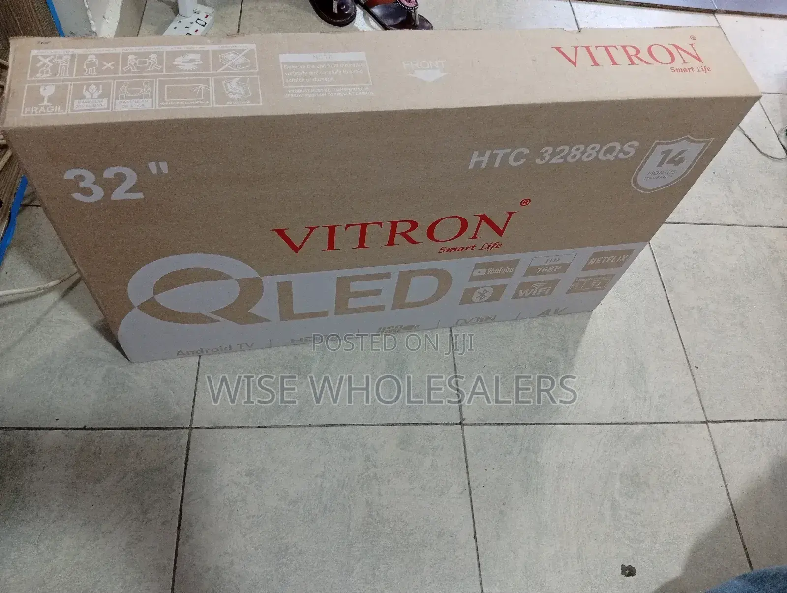 Vitron 32-Inch Qled Smart Android Tv, Model HTC 3288qs. √°°