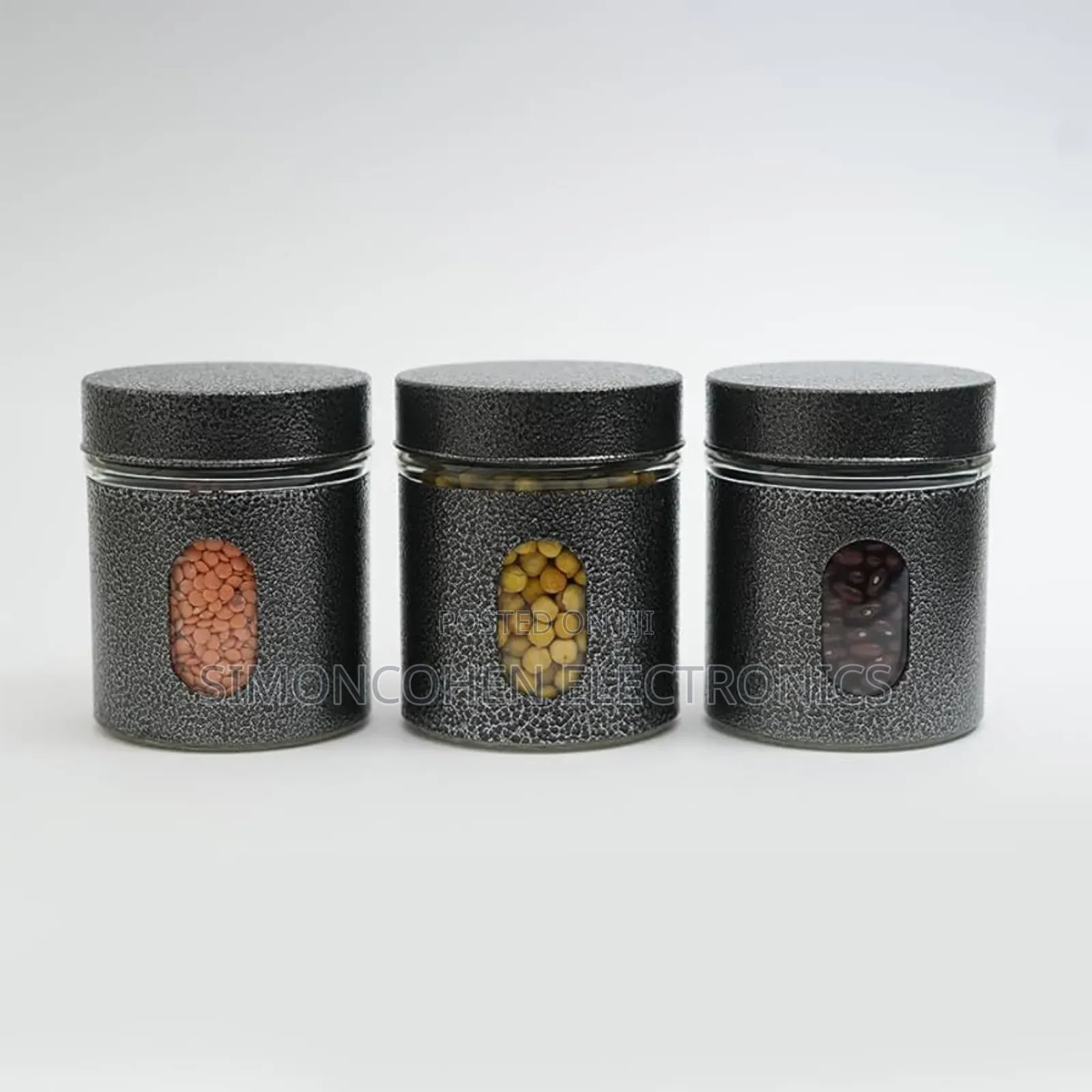 3pcs Glass Canister Set