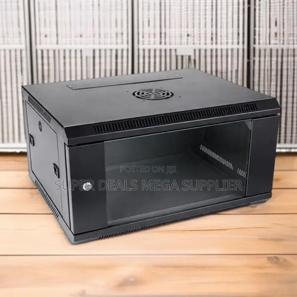 6u Wall Mount Data Cabinet With Lockable Glass Front Door