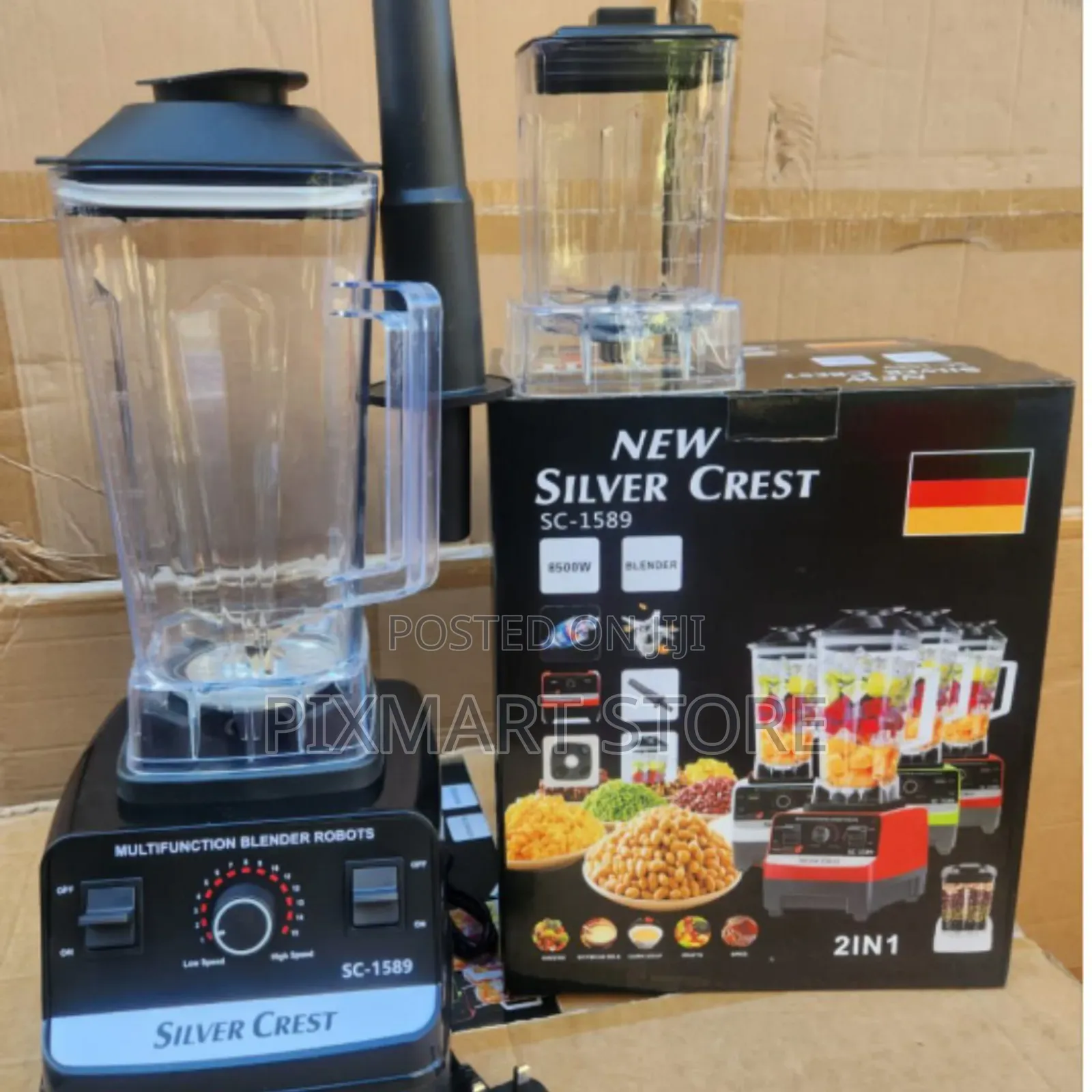 8500w Silver Crest Sc-1589 Blender Grinder – 2.5l Jug
