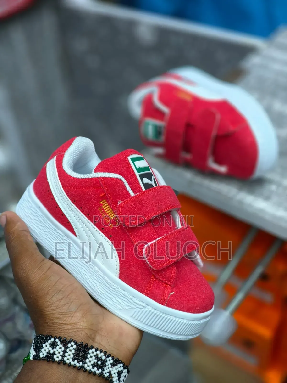 Kids Puma Sued Red