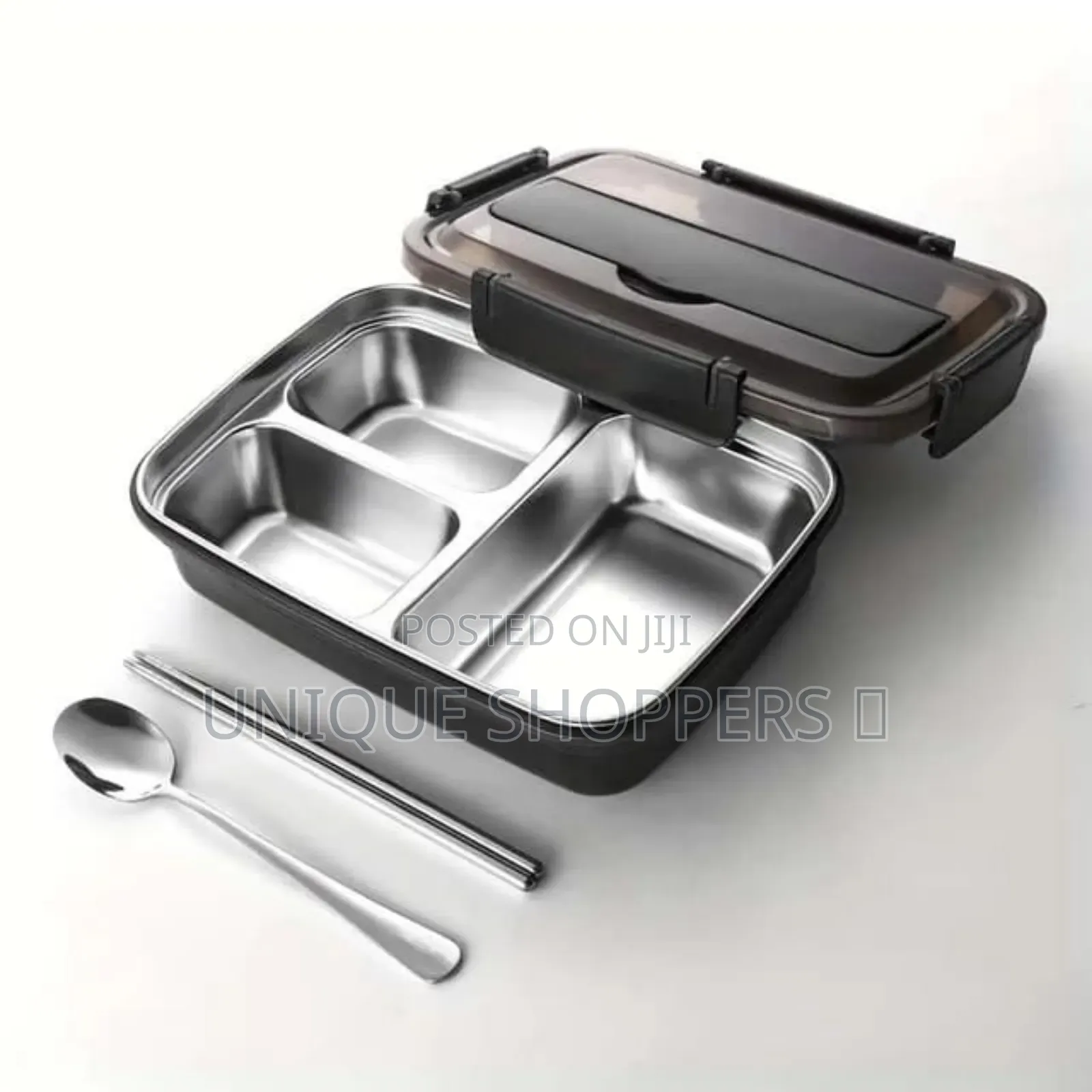 *3 Grid Stainless Steel Thermal Lunch Box