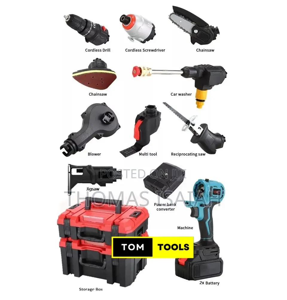 198vmax 10 in 1 Multi-Head Cordless Power Tools Combo Kit