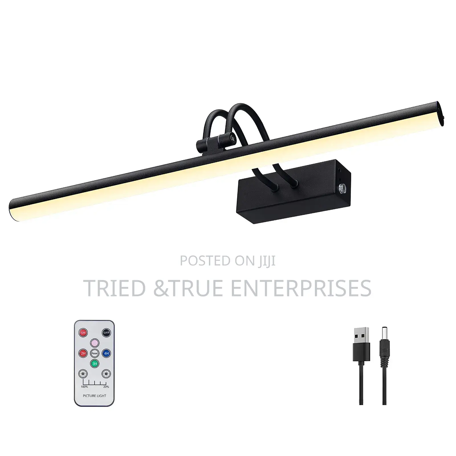 Modern Black Led Mirror or Picture Light With an Adjustable Head T4es