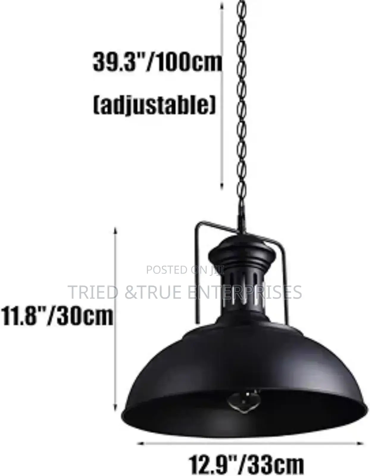 Industrial Black Metal Iron Pendant Light Fq8j