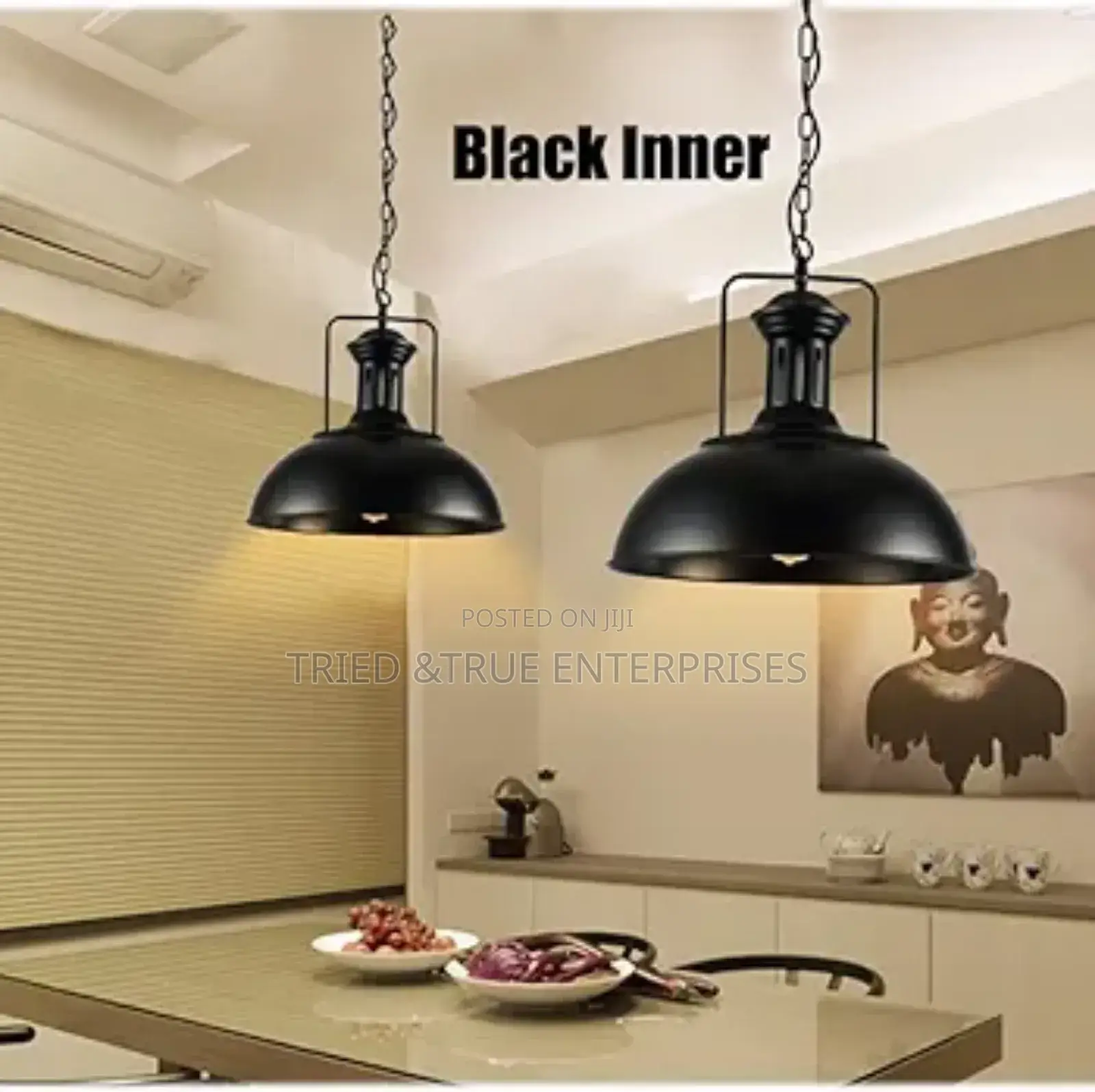 Industrial Black Metal Iron Pendant Light Fq8j