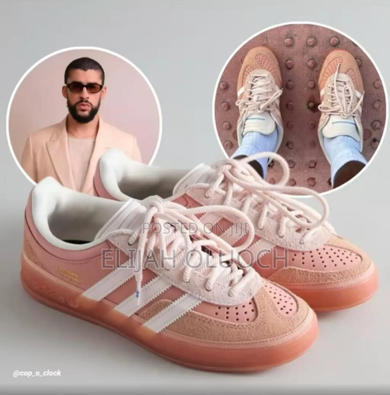 Adidas X Bad Bunny Gazelle Indoor Shoes in the "Cabo Rojo" Colorway,