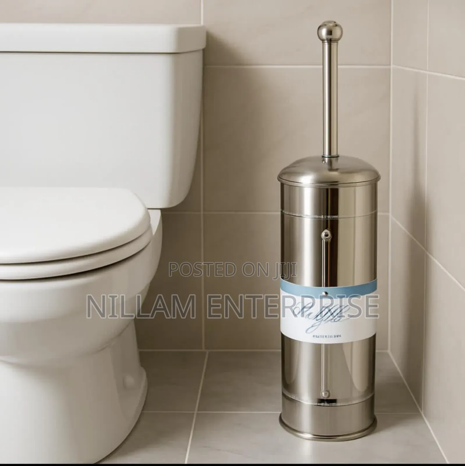 Metallic Toilet Brush 2 In1*