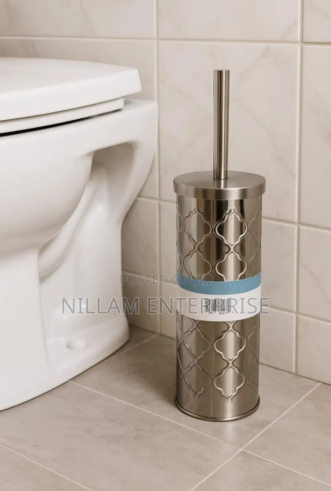 Metallic Toilet Brush 2 In1*