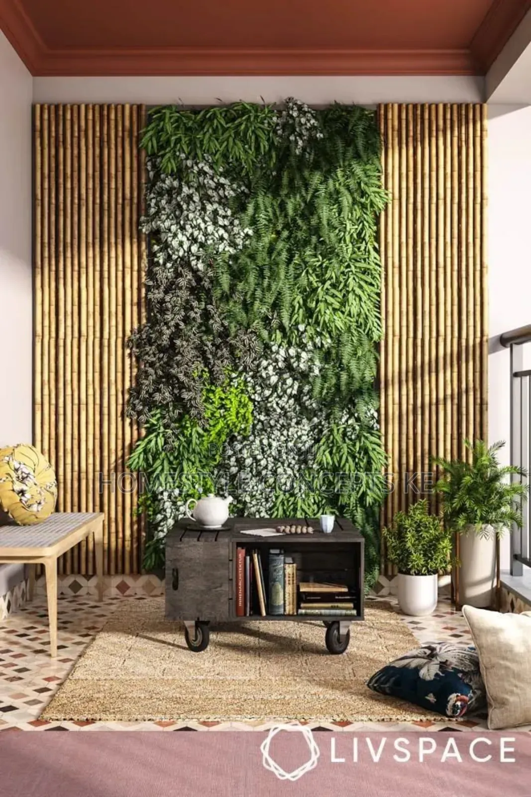 Flower and Grass Backdrops Turfgrass Artificial Vertical Garden Moss