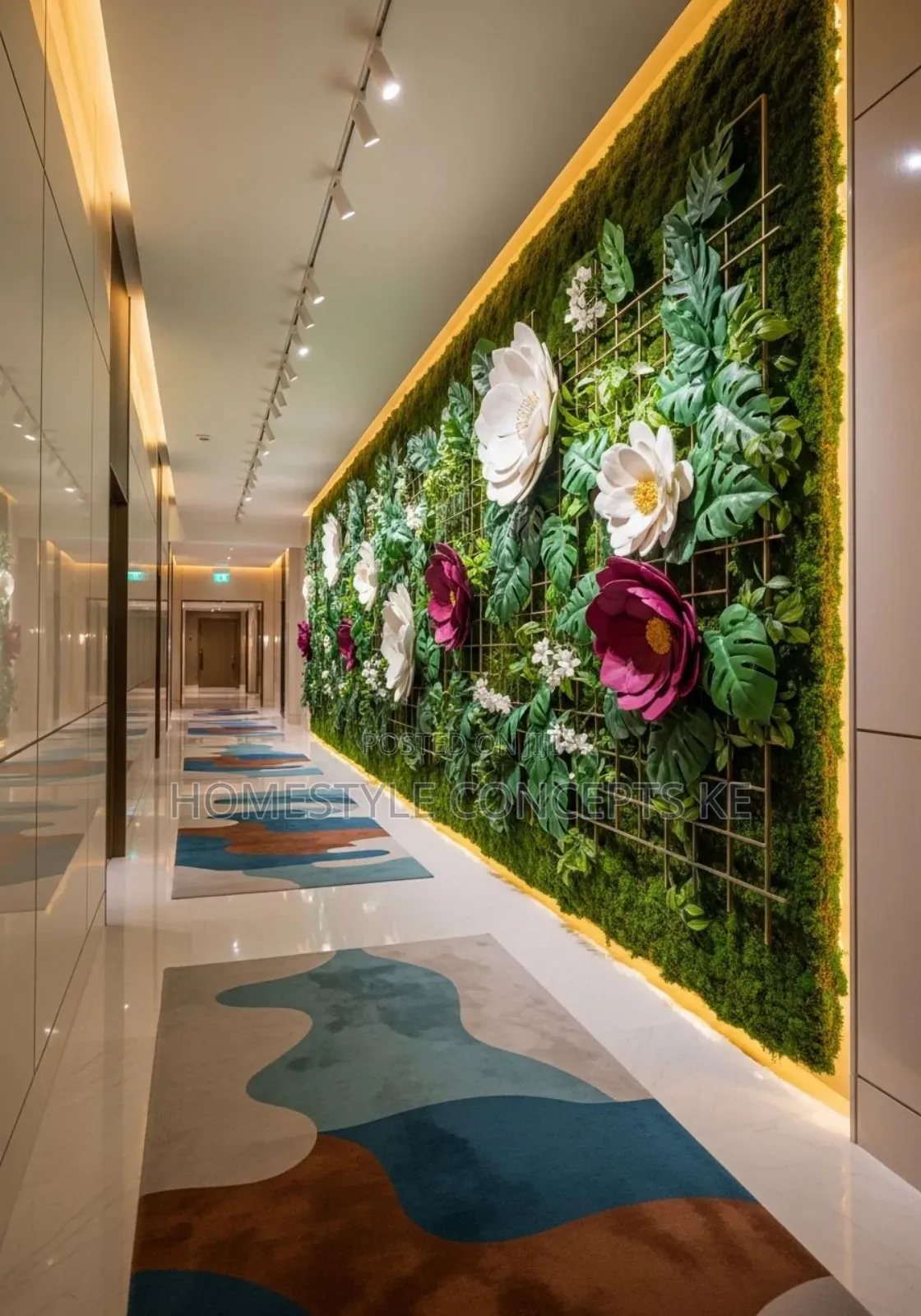 Home Office Wall Artificial Flowers Grass Backdrops Turfgrass Carpet
