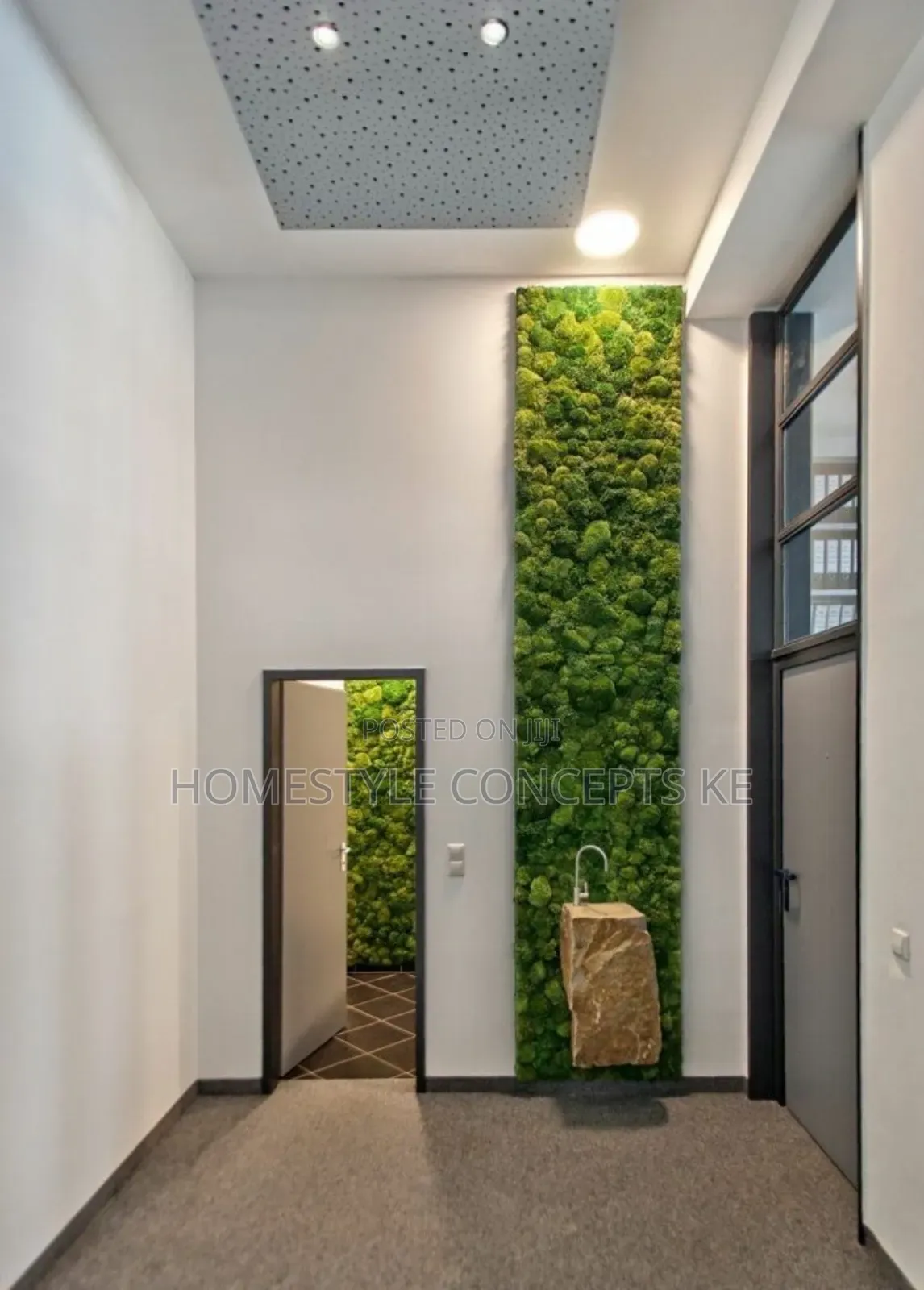 Modern Wall Decorative Backdrops Artificial Flowers Grass Turfgrass