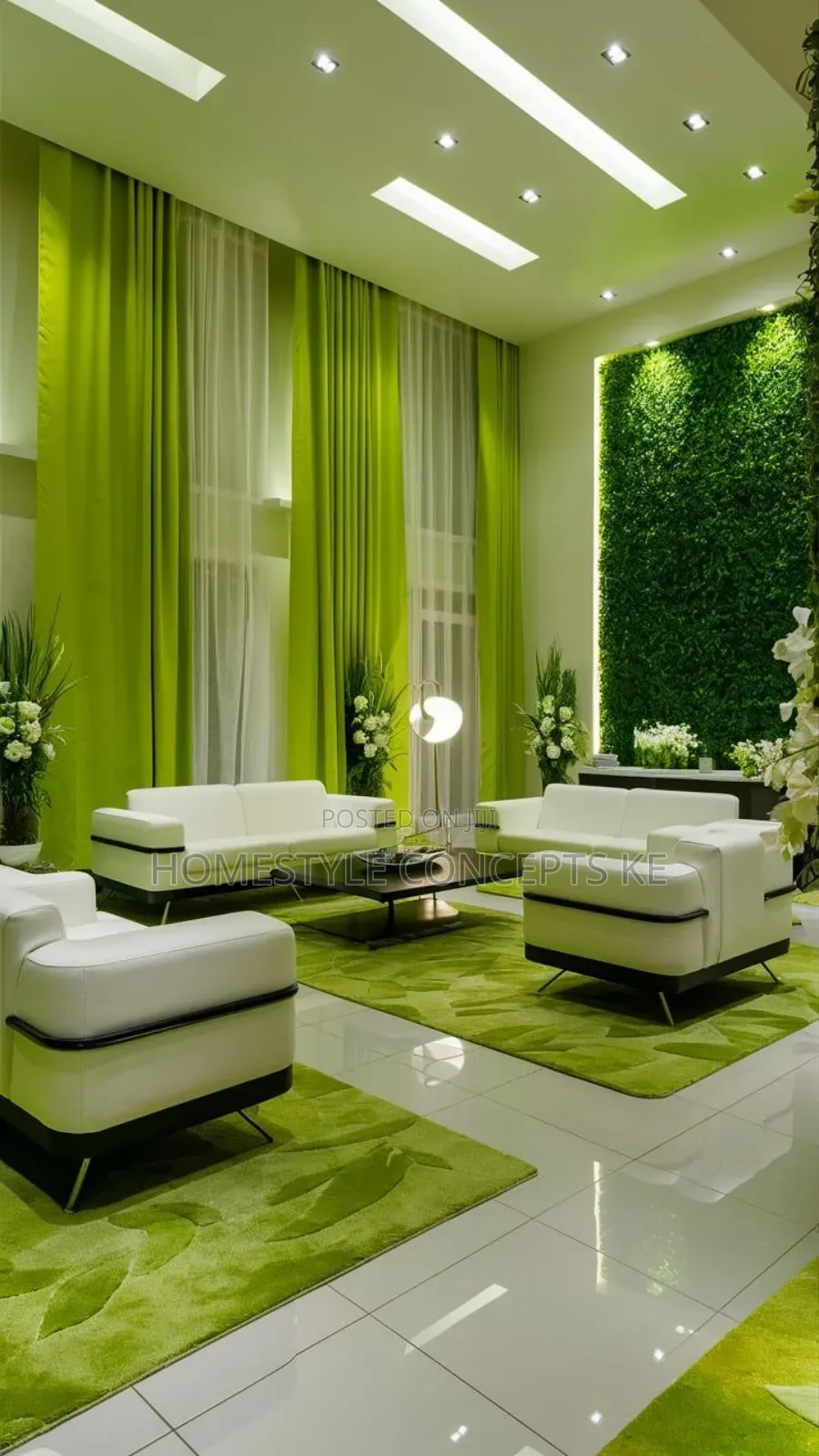 Wall Decorative Backdrops Artificial Flowers Grass Green Walls