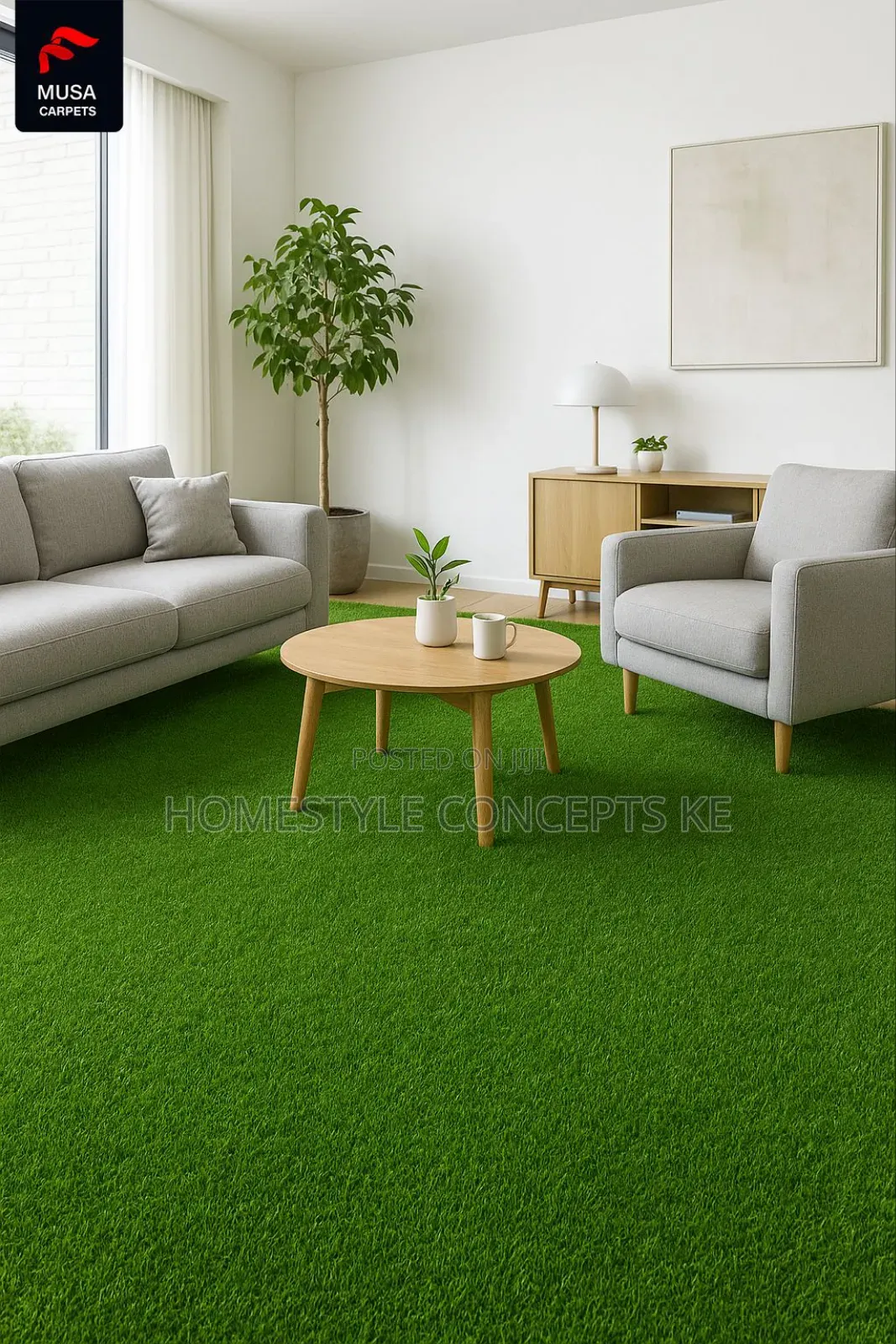 Modern Wall Decorative Backdrops Artificial Grass Flowers Carpet