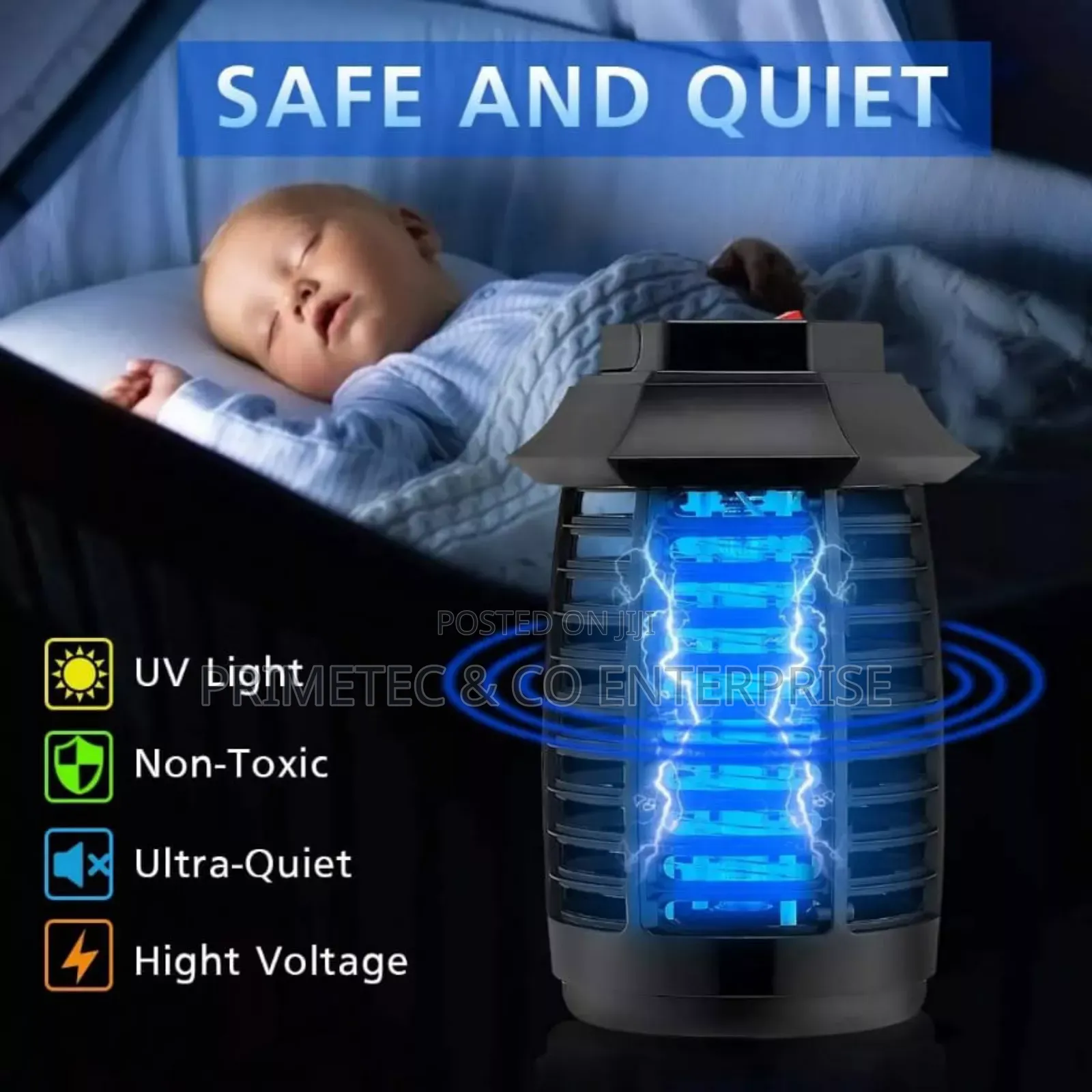 Electric Mosquito Killer Uv Machine. Anti Insects Plug in Lamp
