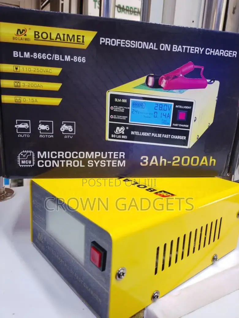Bolaimei 12v 24v Fast Battery Charger With LCD Display