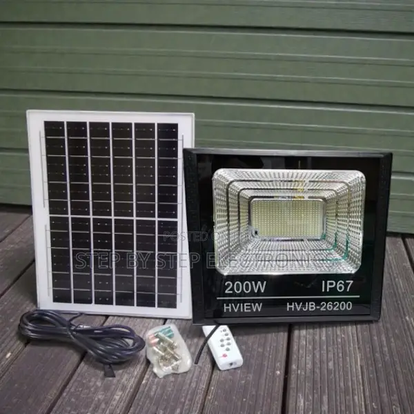 Ip67 Water Proof 200w Solar Flood Light High Lumens Dusk to Dawn