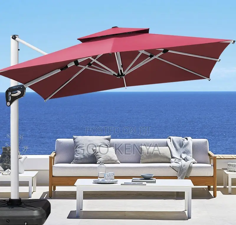 Home Sun Umbrella; Modern Outdoor Umbrella With Led Lights