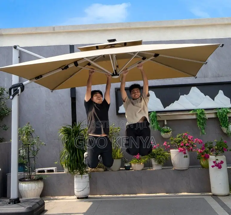 Home Sun Umbrella; Modern Outdoor Umbrella With Led Lights