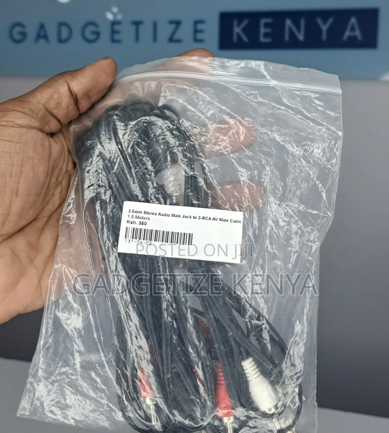 3.5mm Stereo Male Audio Jack to 2-Rca Av Male Cable
