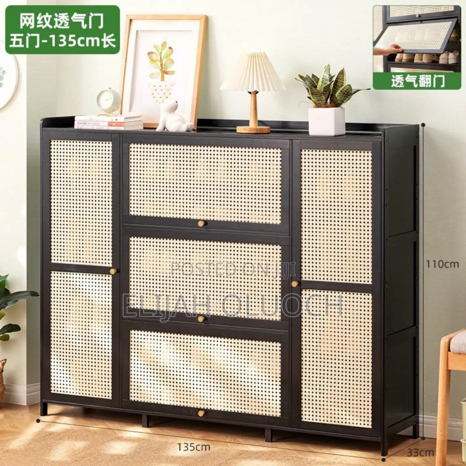 26 Pairs Wooden Bamboo Shoe Cabinet
