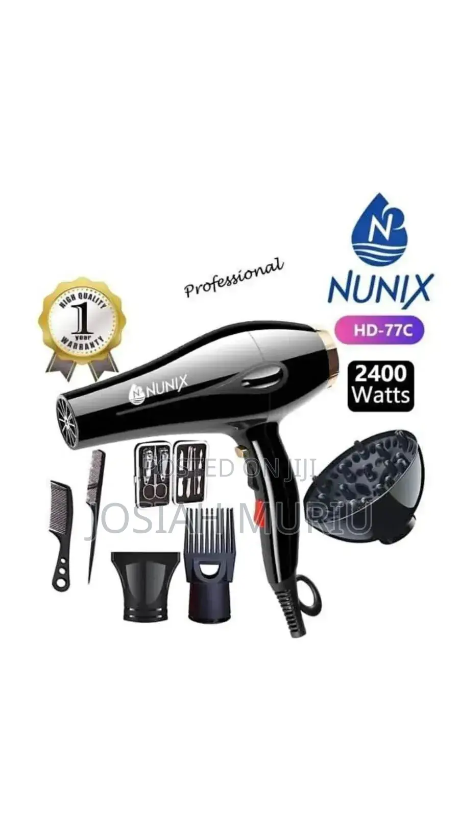 Powerful Nunix Hd-77c Hair Dryer – Commercial Grade