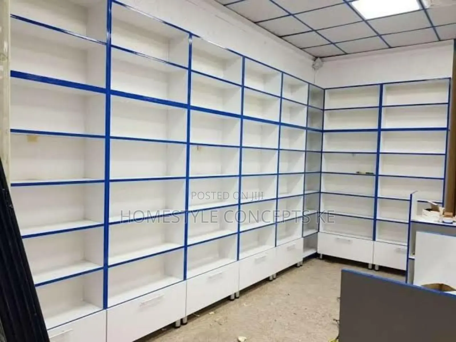 MDF Steel Gypsum Shop Shelves Shelf Lighting Interior Fitting Joinery