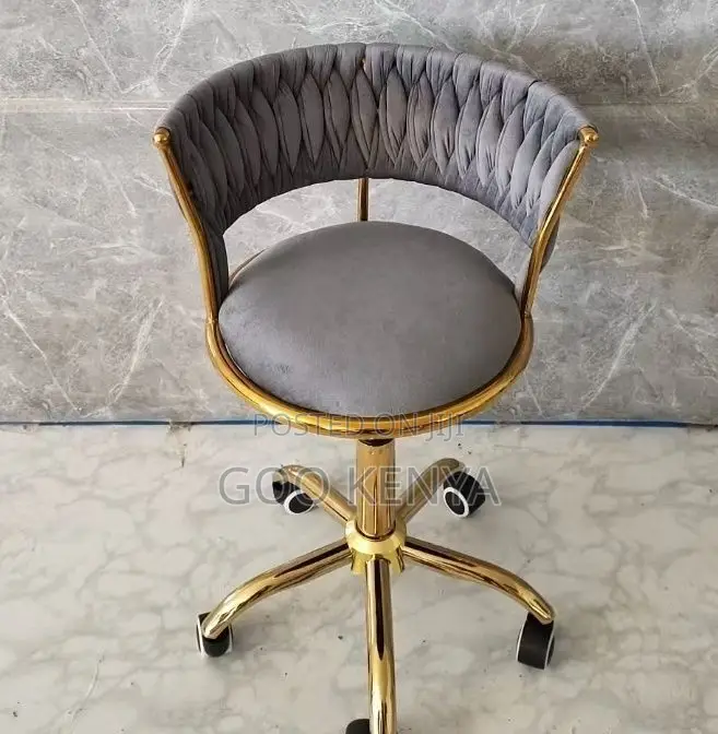 Home Bar Stool; High-End Velvet Adjustable Boutique Swivel Bar Chair
