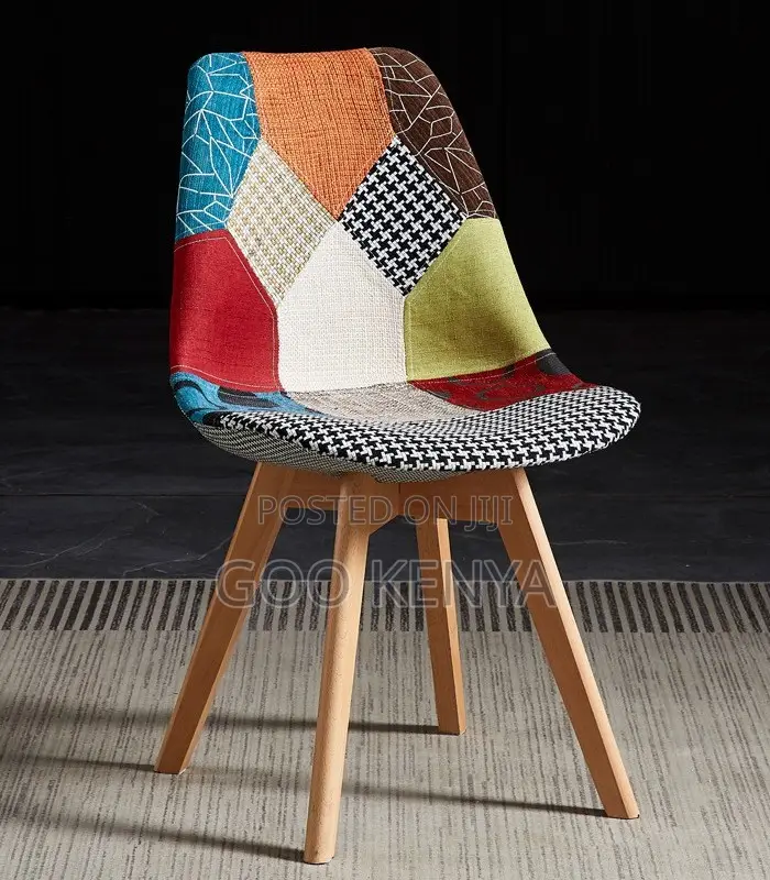 Home Chair; Modern Velvet Fabric Dining Chair Set With Wooden Legs