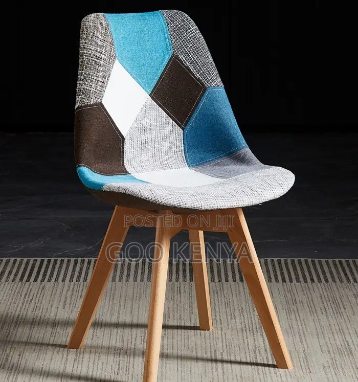Home Chair; Modern Velvet Fabric Dining Chair Set With Wooden Legs
