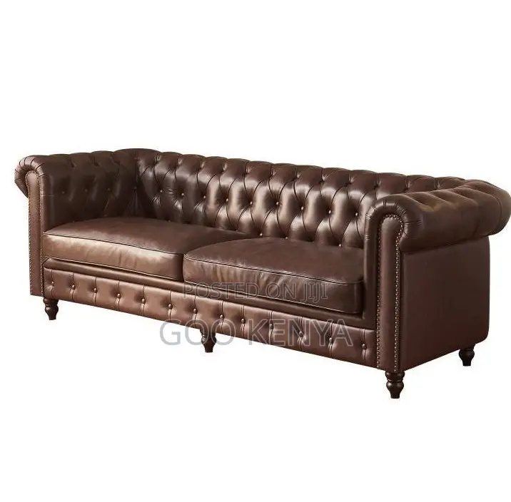 Home Sofa; 3-Seat Elegant Tufted Chesterfield Sofa for Home or Office