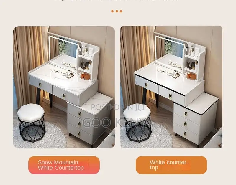 Home Dressing Table;Led Light Makeup Dresser With Storage for Bedrooms