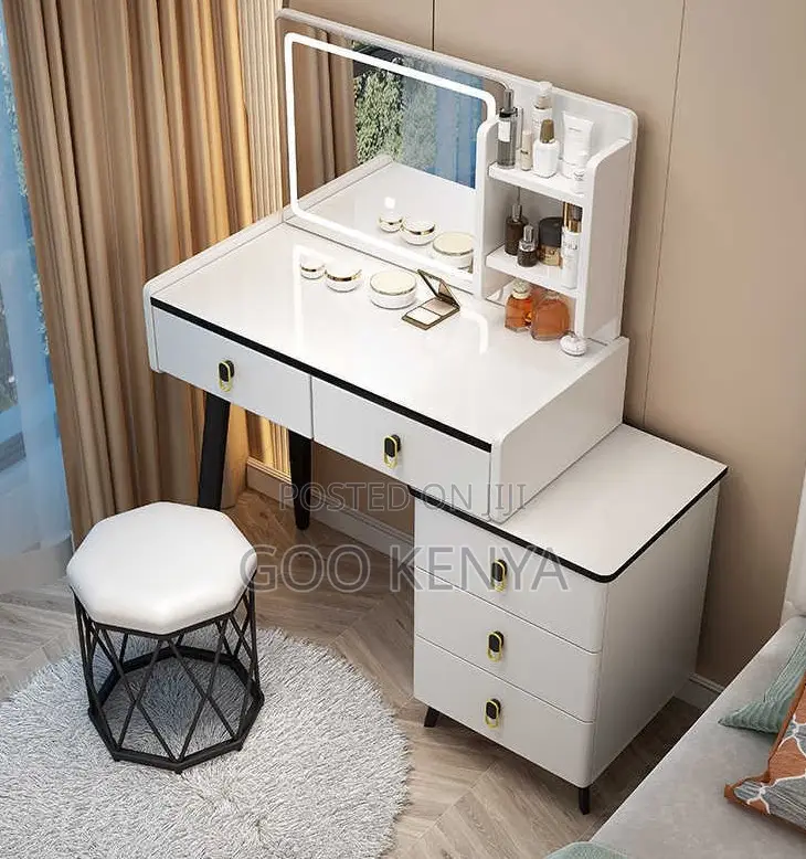 Home Dressing Table;Led Light Makeup Dresser With Storage for Bedrooms