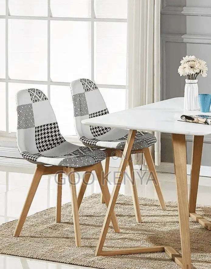 Home Chair; Modern Fabric Padded Dining Chair for Indoor Outdoor Use