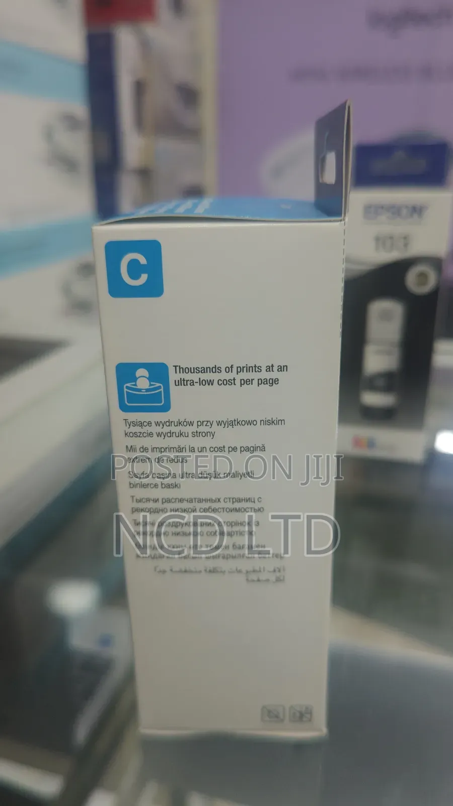 Epson Ecotank Ink Bottle 103cy Cyan for 3111,3150 ,3210,3250